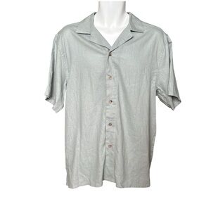 Bluenotes Men’s Casual Linen Blend Button Down, Size Large